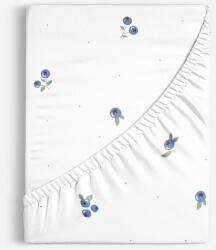Goldea cearceaf de pat cu elastic din bumbac - afine 140 x 200 cm