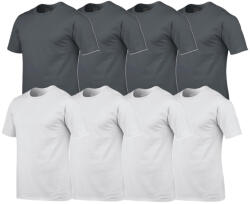 Gildan 8 db-os csomagban Gildan kereknyakú pamut póló, charcoal-fehér-XL (GI5000ch-wh-XL-8)