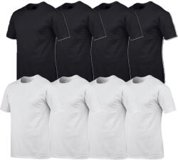 Gildan 8 db-os csomagban Gildan kereknyakú pamut póló, fekete-fehér-2XL (GI5000bl-wh-2XL-8)
