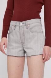 Levi's farmer rövidnadrág női, szürke, sima, magas derekú - szürke 28