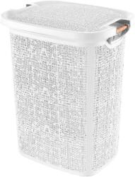 Кош за мръсно пране Tuffex Woow Pattern с дървени дръжки 60 LT - бял (103431/1)