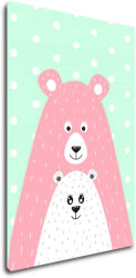 Impresi Obraz Pink blue bear - 60 x 40 cm Decoratiune camera copii