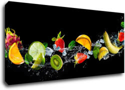 Impresi Tablou Fruit black background - 90 x 40 cm