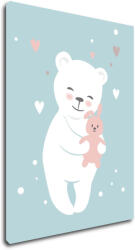 Impresi Obraz White cute bear - 30 x 40 cm Decoratiune camera copii