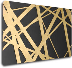 Impresi Tablou Abstract golden lines - 50 x 30 cm