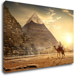 Impresi Tablou Pyramids and sunrise - 90 x 60 cm