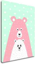 Impresi Obraz Pink blue bear - 30 x 40 cm Decoratiune camera copii