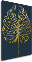 Impresi Tablou Golden leaf dark background - 50 x 70 cm