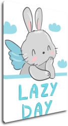 Impresi Obraz Blue and grey bunny - 30 x 40 cm Decoratiune camera copii