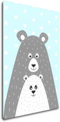 Impresi Obraz Bear blue background - 60 x 40 cm Decoratiune camera copii
