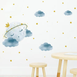 Impresi Autocolant pentru camera copilului Sleeping moon - 90x30cm Decoratiune camera copii