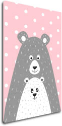 Impresi Obraz Pink grey bear - 20 x 30 cm Decoratiune camera copii