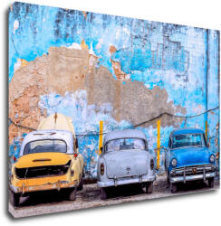 Impresi Tablou Old blue cars - 60 x 40 cm