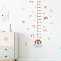 Impresi Autocolant pentru camera copilului Rainbow wall height chart - 90x29cm 2ks Decoratiune camera copii