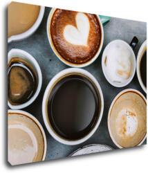 Impresi Tablou Coffee types - 90 x 70 cm