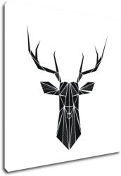 Impresi Tablou Abstract deer black and white background - 40 x 40 cm