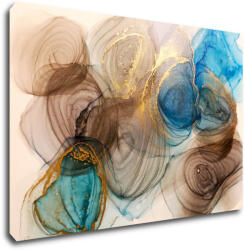 Impresi Tablou Abstract blue and gold - 60 x 40 cm