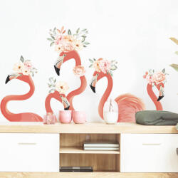 Impresi Autocolant pentru camera copilului Flamingos - 90x30cm 2 ks Decoratiune camera copii