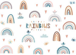 Impresi Autocolant pentru camera copilului Colorful little rainbows - 90x30cm Decoratiune camera copii