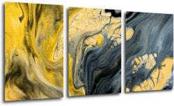 Impresi Tablou Yellow grey abstract2 - 120 x 60 cm (3-piese)