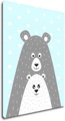Impresi Obraz Bear blue background - 30 x 40 cm Decoratiune camera copii