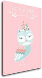 Impresi Obraz Let's go party owl - 30 x 40 cm Decoratiune camera copii