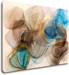 Impresi Tablou Abstract blue and gold - 70 x 50 cm