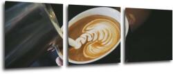 Impresi Tablou Latte art - 90 x 30 cm (3-piese)