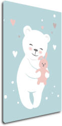 Impresi Obraz White cute bear - 60 x 40 cm Decoratiune camera copii