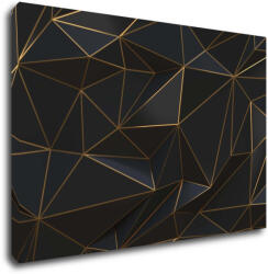 Impresi Tablou Golden triangles abstract - 90 x 60 cm