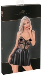 Noir - csipke felsős fényes ruha (fekete) (27182781021) - pleasure4you