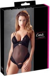 Cottelli Collection - Bársonyos, variálható body (fekete) (26411001231) - pleasure4you
