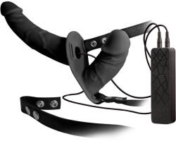 You2Toys Double Thruster - felcsatolható dupla vibrátor (fekete) (05930950000)