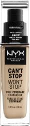 NYX Cosmetics Professional Makeup Can't Stop Won't Stop 24 hour Foundation Machiaj cu acoperire ridicată - 6.3 Warm Vanilla 30 ml