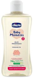 Chicco Ulei de masaj cu bumbac și vitamina E Baby Moments Sensitive 74% ingrediente naturale 200 ml