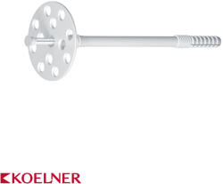 Koelner KI-120 szigetelésrögzítő dűbel, műanyag szeggel - 10x120 mm (KI-120)