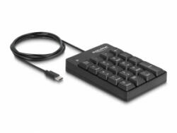DeLock USB Type-C -billentyűzet 19 billentyűvel (fekete) (12108)