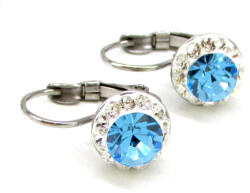APHRODITÉ kapcsos fülbevaló (aquamarine 8 mm-es) (2023062726)