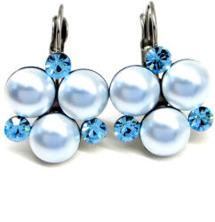 Tripla Xena ÓRIÁS DÍSZES TRIPLA XENA fülbevaló - 16 mm (jeges-kék variáció) (2024122207)