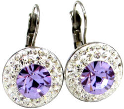 APHRODITÉ kapcsos fülbevaló - 14 mm (violet-crystal) (2023042403)