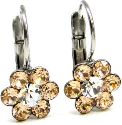 kis virág fülbevaló - silk-fehér (5 éves kortól tinédzser korig) (2024122216)