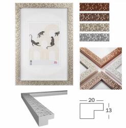  Mosaic ezüst műanyag képkeret 10x15 cm (DKLM004)