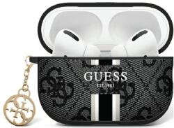 Guess GUAP2P4RPSK 4G Printed Stripes Charm tok AirPods Pro 2 - fekete