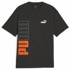 PUMA Tricou cu Mânecă Scurtă Bărbați Puma Power Colorblock Negru Mărime M 036c95