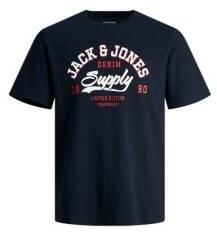 Jack & Jones Tricou cu Mânecă Scurtă Bărbați Jack & Jones JJELOGO TEE SS 12246690 Bleumarin Mărime L