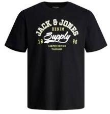 Jack & Jones Tricou cu Mânecă Scurtă Bărbați Jack & Jones JJELOGO TEE SS 12246690 Negru Mărime L