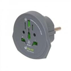 Utazóadapter "World to Europe" Q2 1.100100-TH (1.100100-TH)