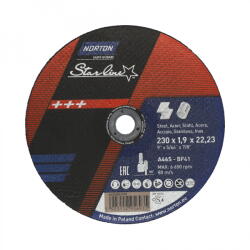 Norton vágókorong 230x1, 9x22, 23mm A46S, 25 db/csomag (CT143278) - praktikuskft