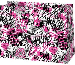 Cardex Fekete és Pink nagy méretű ajándéktáska 27x14x33 cm 40903