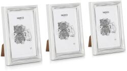 Casa Chic Lancaster 17x12 cm ezüst/fehér 3 db-os képkeret szett (ANTIC-5x7-3-SLVWHT)